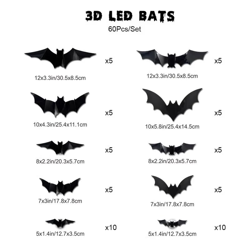 🦇3D Bat Design LED Decoration
