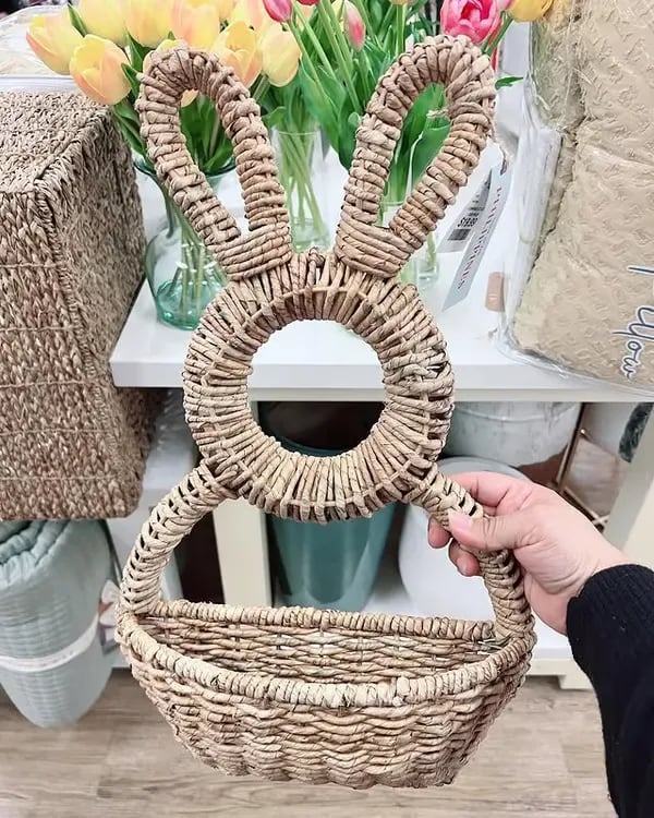 š„Easter Sale 49% OFF - Bunny Basket Hanging Wall Pocket Spring Decor