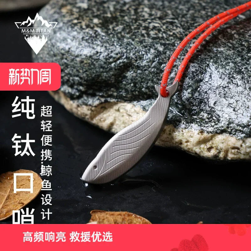 BowLift | Pure Titanium Fish-Shaped Survival Whistle - Loud, Portable, Cute