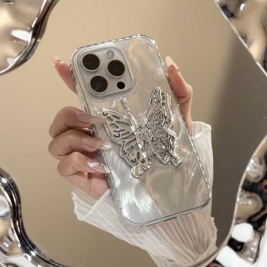 🦋Butterfly phone case with stand for iPhone