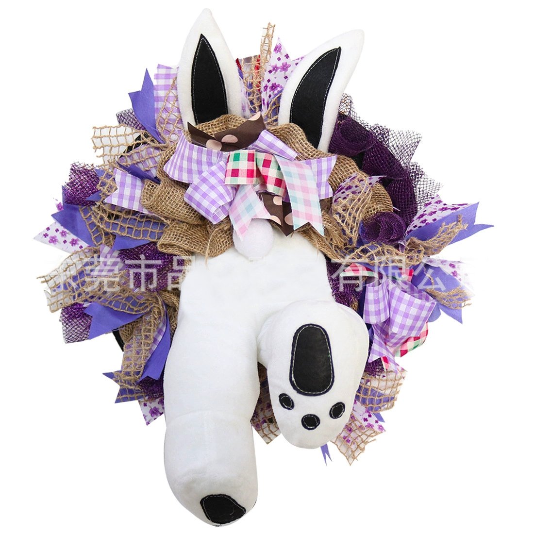 Bunny Wreath Happy Easter Rabbit Decoration