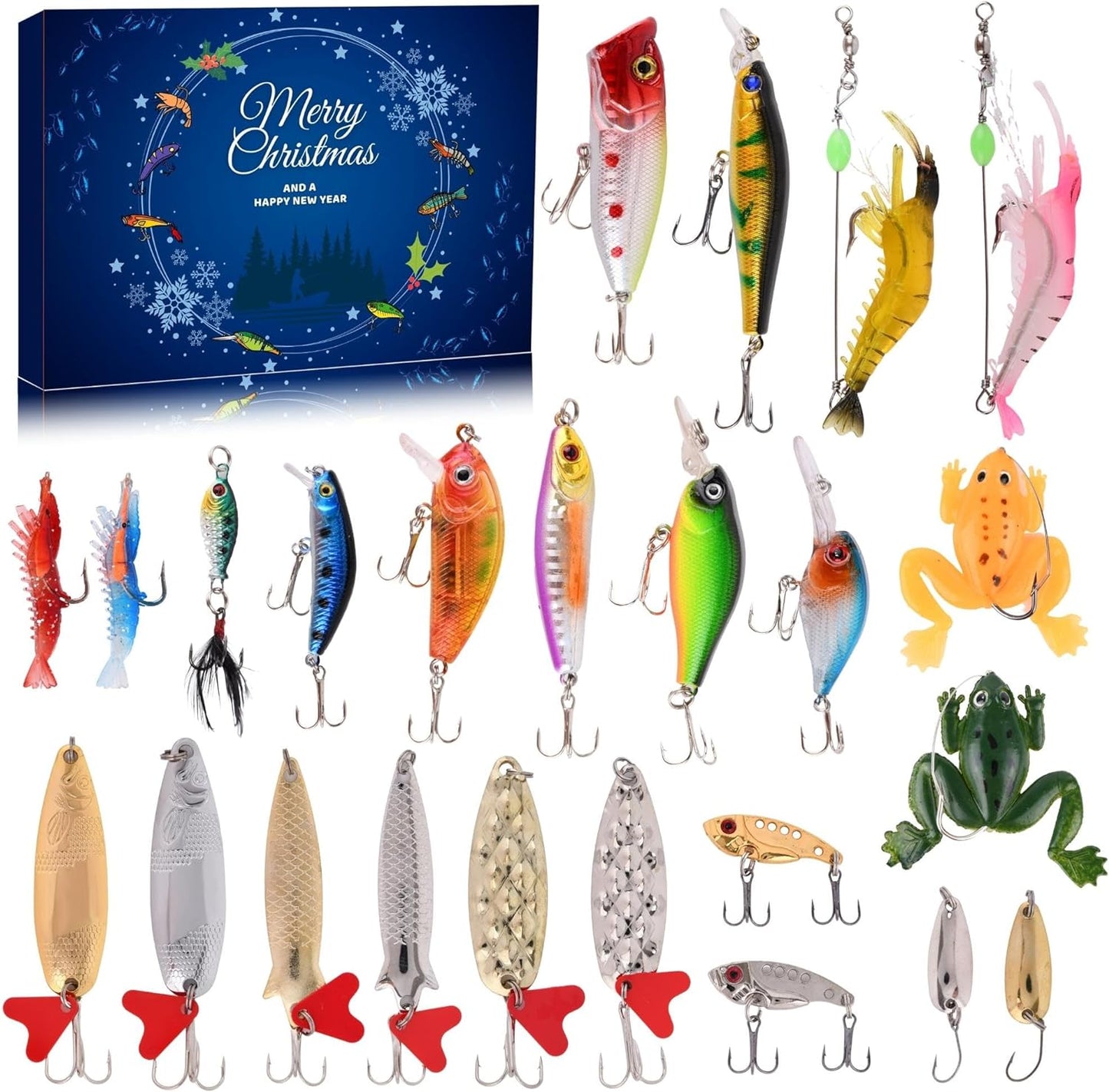 🎄Christmas Sale 49% off✨-🐟24 Days Christmas Countdown Lure Set