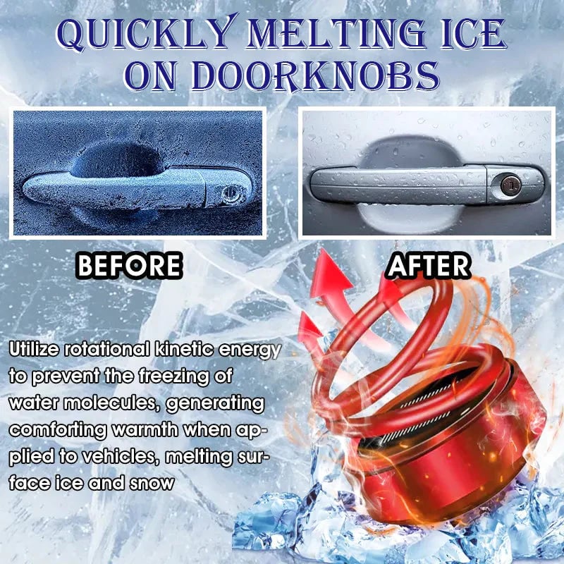 Portable Car Heater | Solar Rechargeable De-Icer | Fast Defrost Device for Cars & Homes