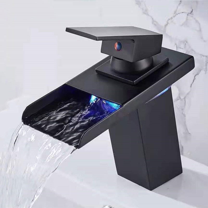 BowLift | Single-Handle Basin Faucet 1-Hole Widely Used Bathroom Sink Faucet with LED Lighting