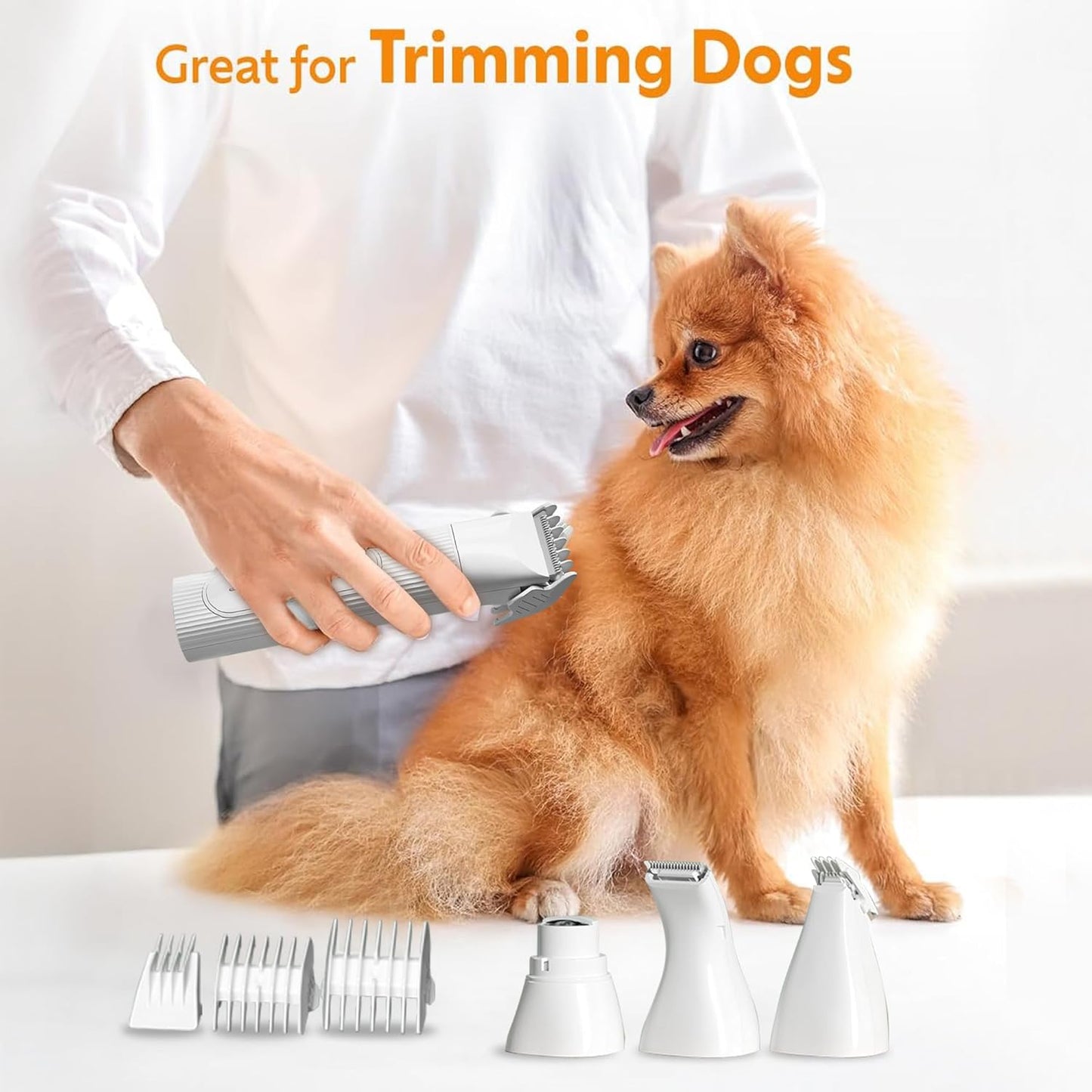 4-in-1 Cordless Pet Grooming Clippers with Nail Grinder – Velporo Bowlift