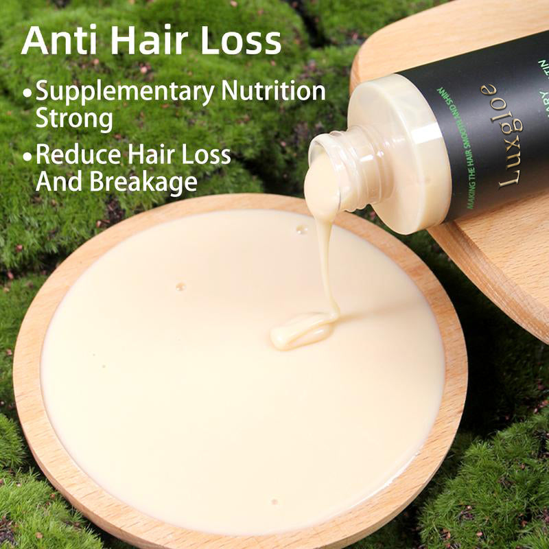 Buy 2 Get 1 Free! Luxgloe Rosemary Shampoo & Hair Serum – Boost Growth, Reduce Oil & Dandruff, Restore Shine