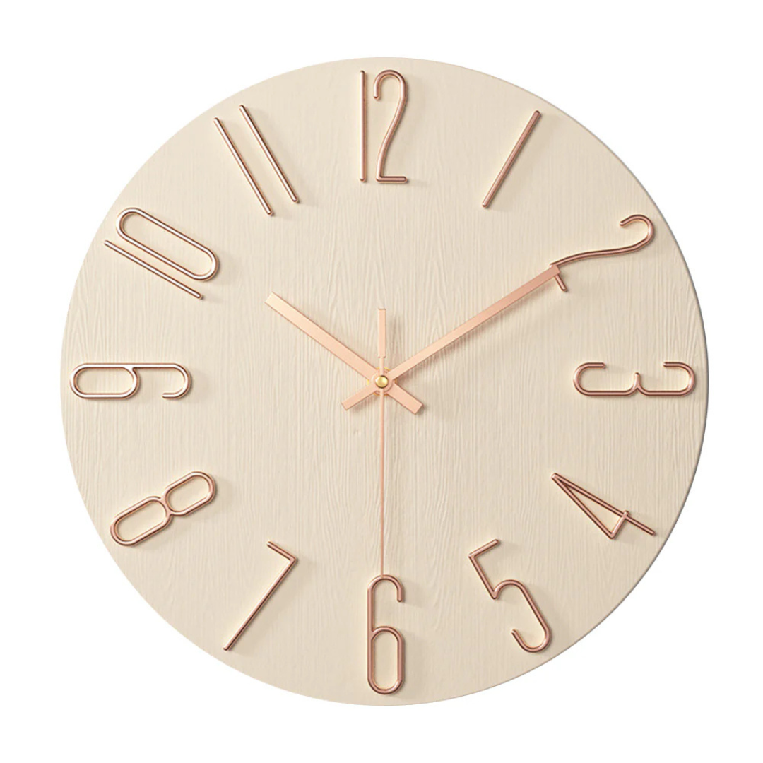 BowLift | Noble Wall Clock – Modern & Silent Clock for Living Room
