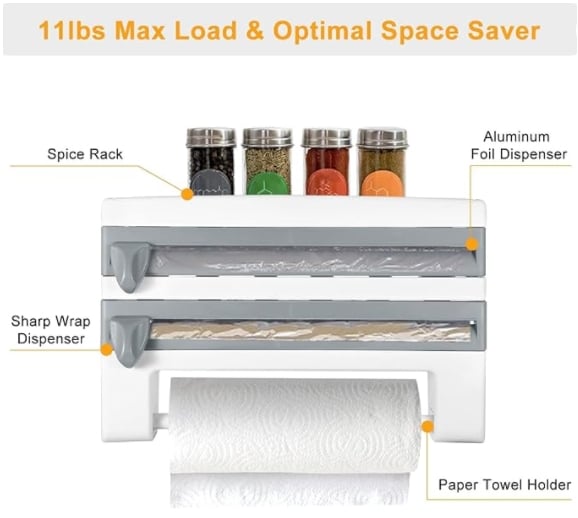 Multi Function Kitchen Cling Film Foil Dispenser