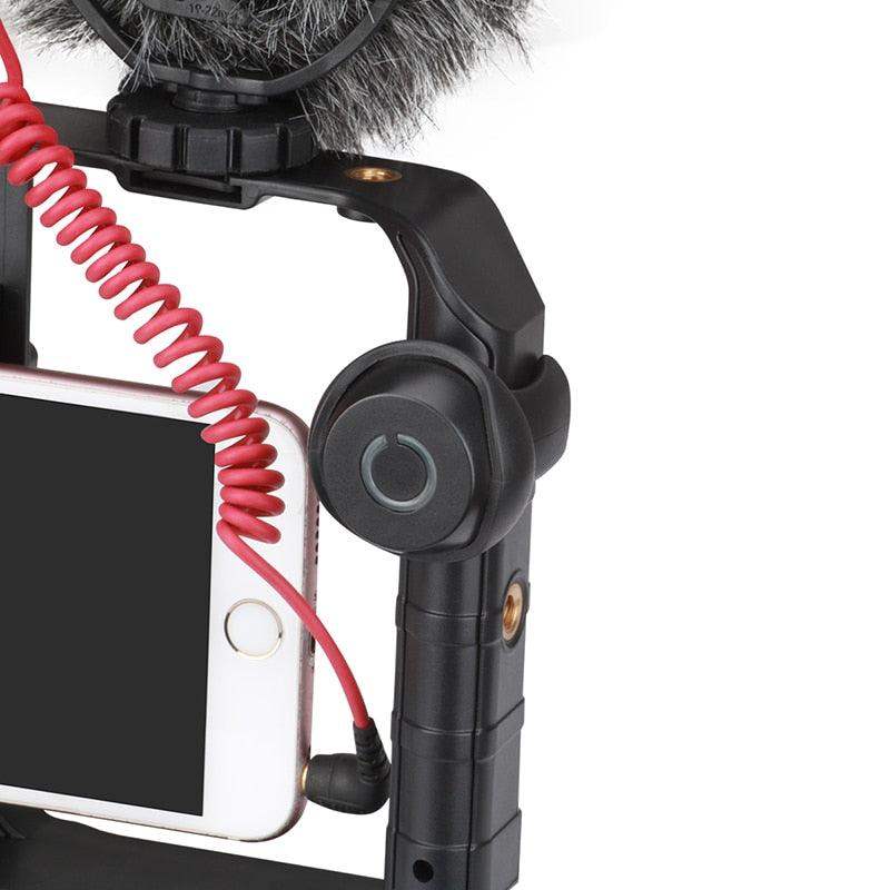 BowLift | VideoGrip Smartphone Stabilizer – Professional Filmcage with Cold Shoe Mounts