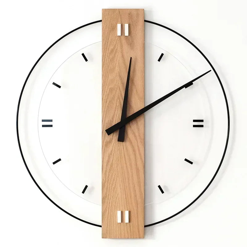 BowLift | SilentOak – Minimalist Wooden Wall Clock with Silent Movement