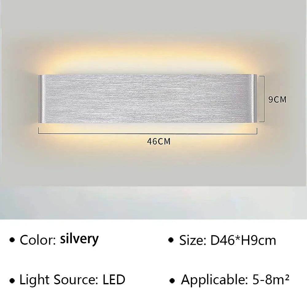 Modern LED Wall Lamp | Stylish Design | Warm White Light for Bedroom, Hallway & Bathroom
