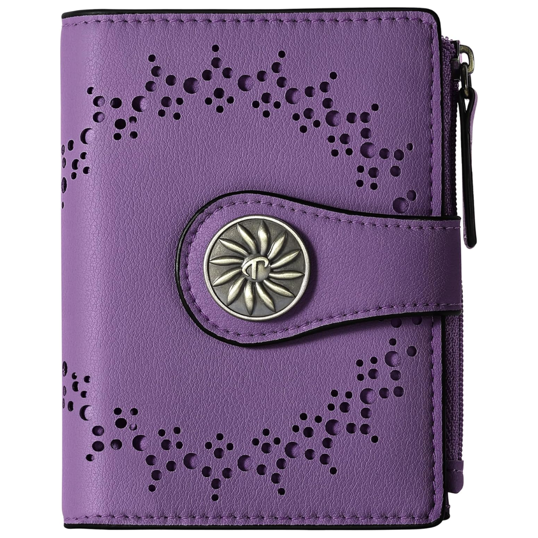 Elegant RFID Women's Wallet with Zipper Bowlift