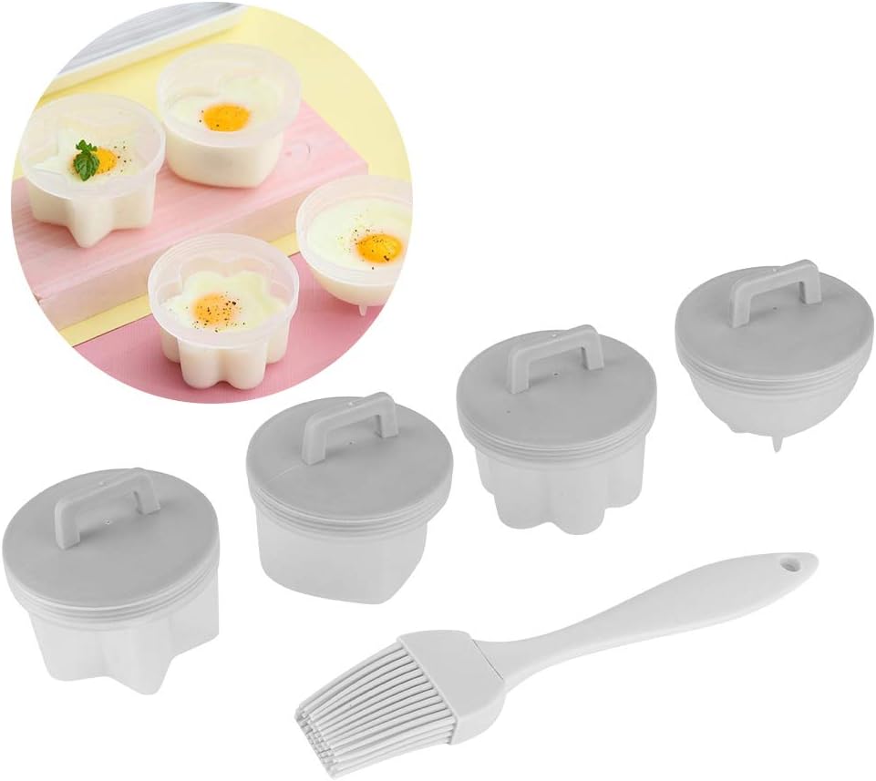 Breakfast Boiled Egg Mold - Set of 4 with Brush