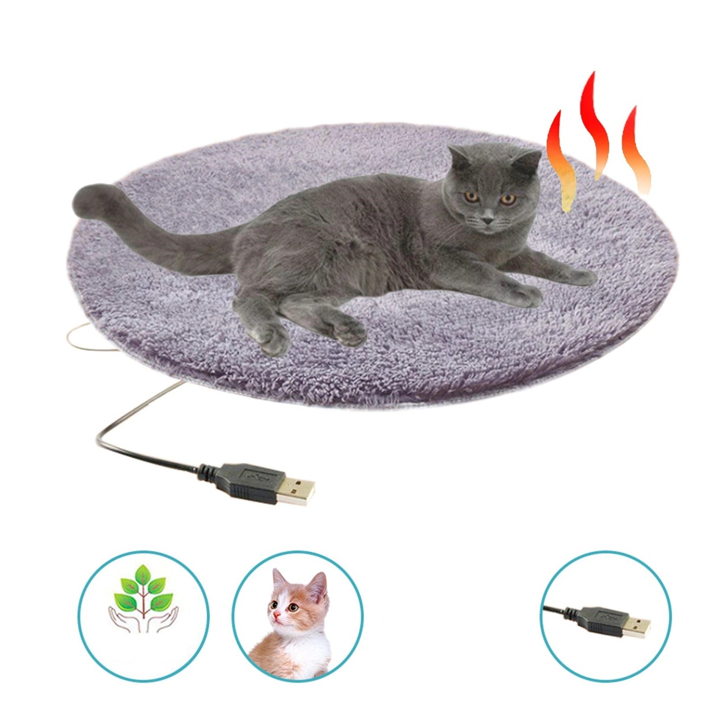 USB-Heated Cat Bed – WarmNest Bowlift