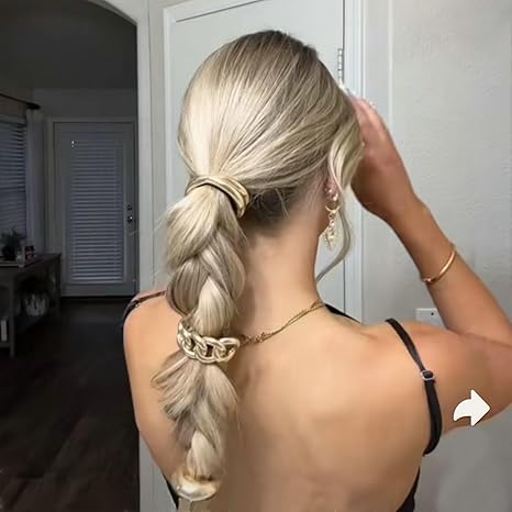 Metal Geometric Elastic Hair Ties