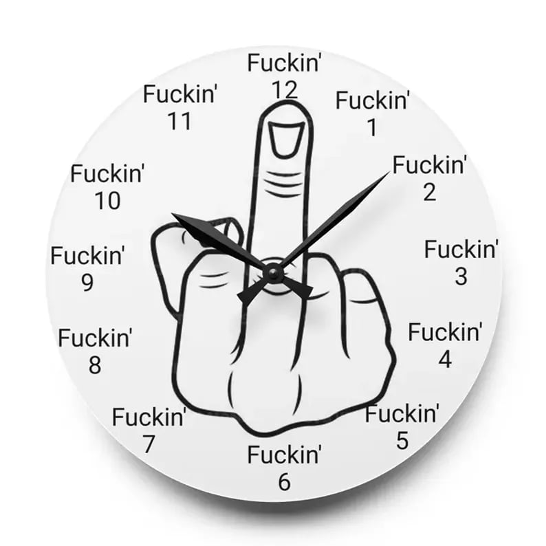 The Last Day 40% OFF🔥Middle finger Wall Clock