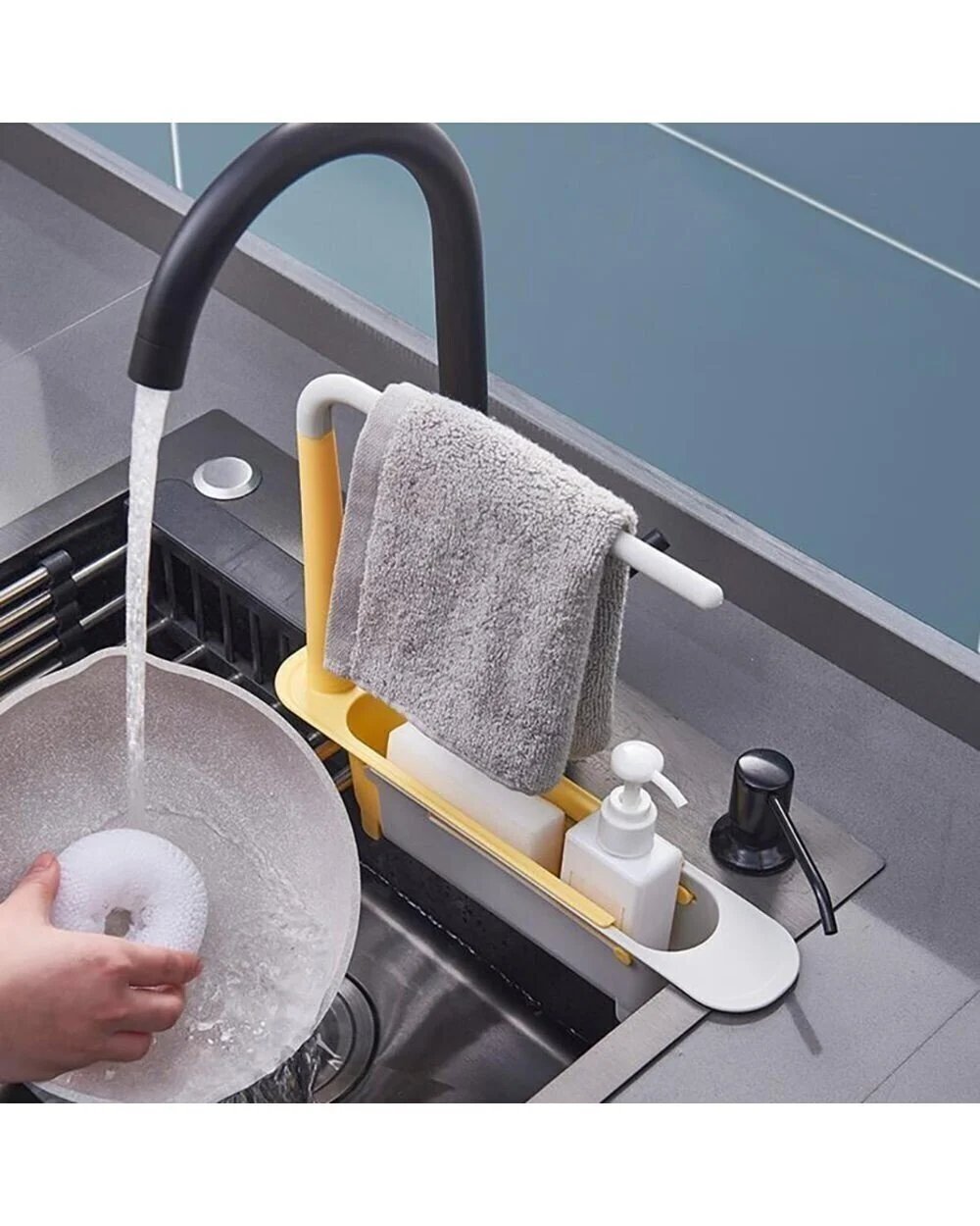 Telescopic 2-in-1 Sink Storage Rack Holder