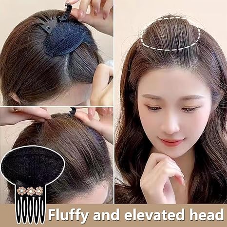 Black Puff Hair Head Cushion Hair Volume Clips