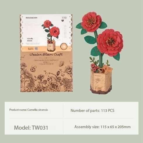 Wooden Flower Building Toy Botanical Collection