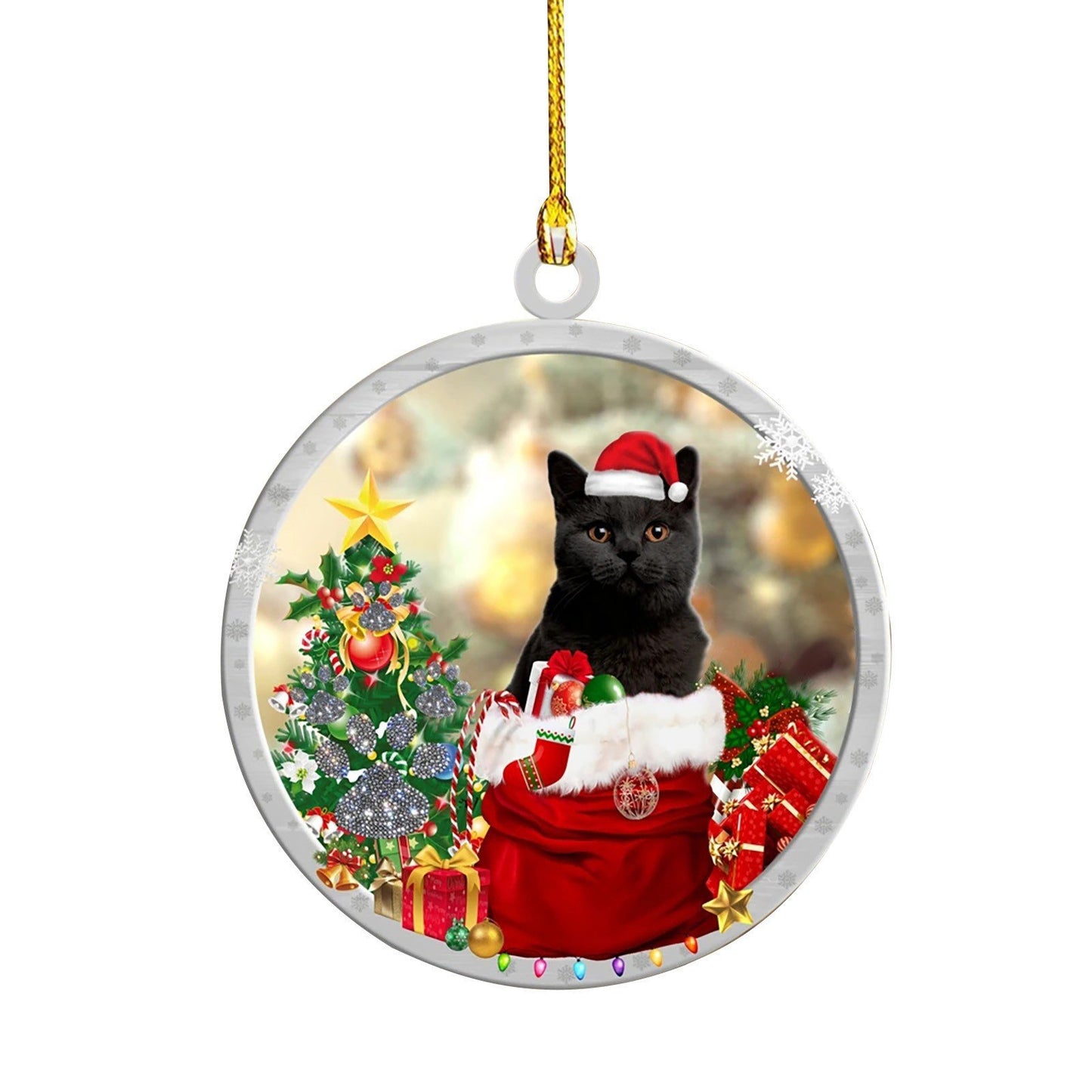 🎅Christmas sale 45% off🐈Christmas Black Cat Ornament🎄