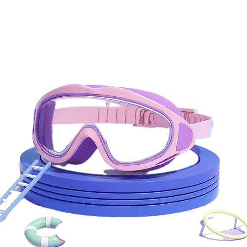 🔥HD children's large frame waterproof and anti-fog swimming goggles