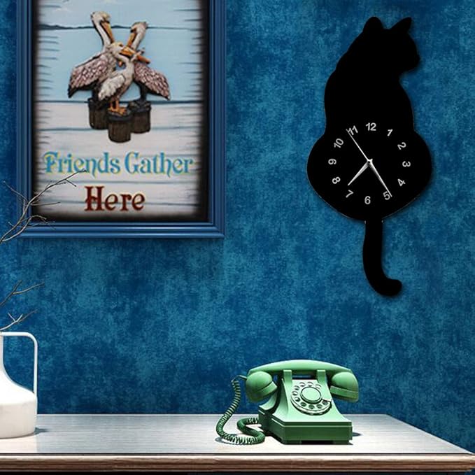 😸Cat Pendulum Wall Clock🕰️