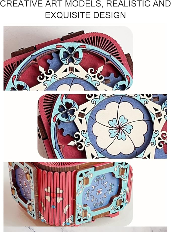 Enchanting 3D Wooden Music Box Puzzle - A Gift of Melody and Mindfulness