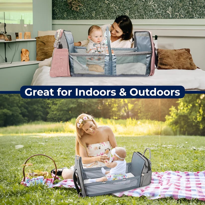 ⚡Last Day 40% OFF🔥2-in-1 Portable Baby Crib