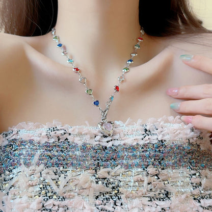 Dopamine-Inspired Color Bead Love Necklace