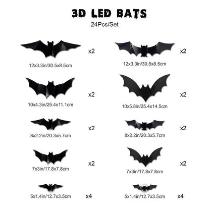 🦇3D Bat Design LED Decoration