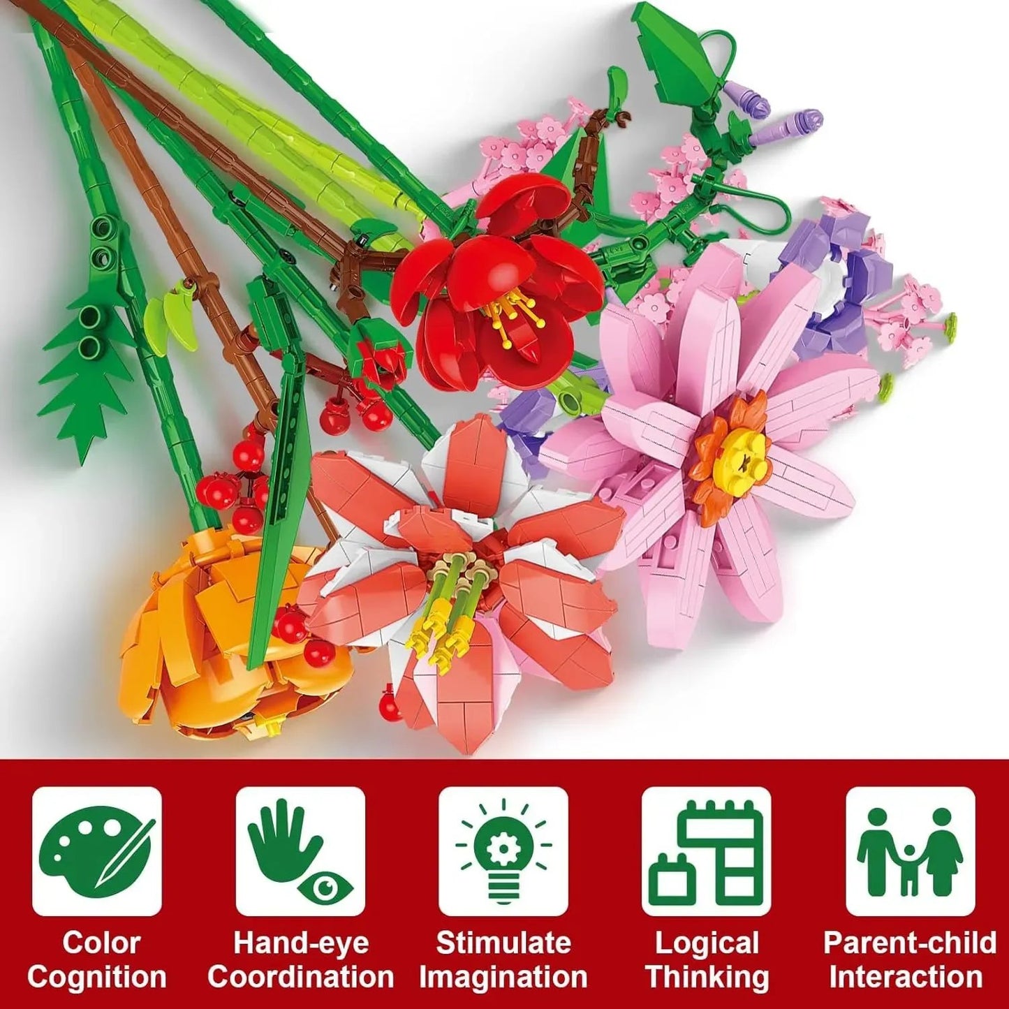 🌻2024 Advent Calendar 24 Days Sunflower Bouquet Building Blocks🌲