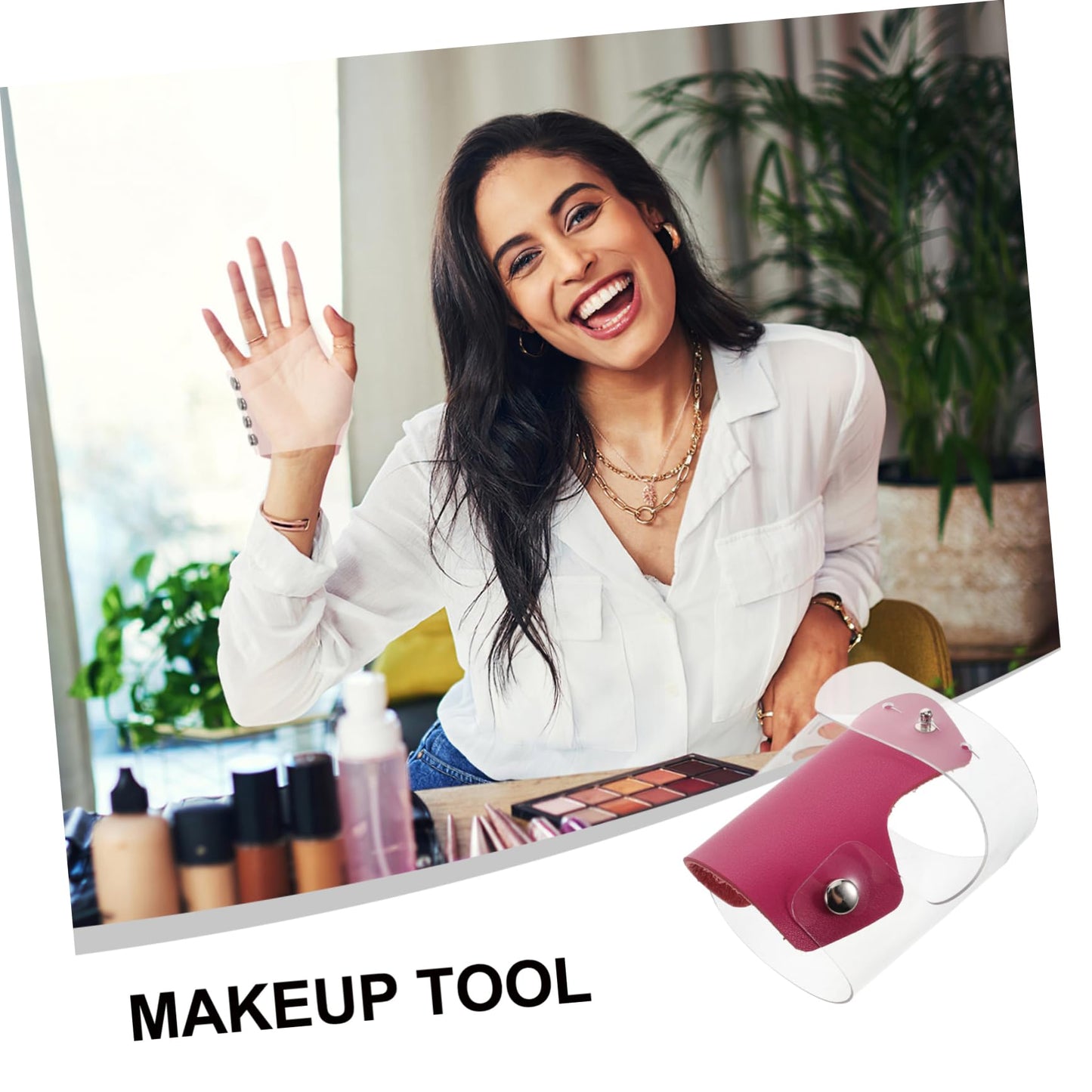 Makeup Gloves with Integrated Mixing Palette