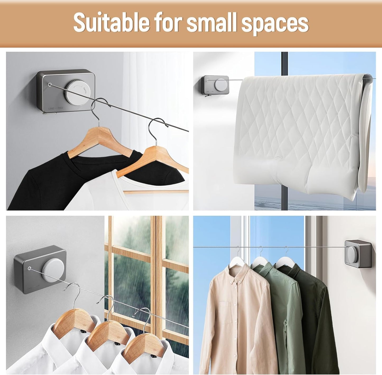 Invisible Clothes Retractable Clothesline