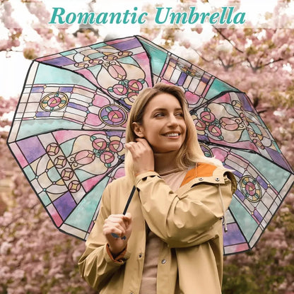 🔥Hot Sale 40% OFF ☔Vintage Stained Automatic Umbrella