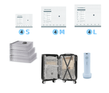 🔥 X7 Cordless Travel Vacuum Bag Set