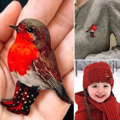 40% OFF🐦Robin Wooden Brooch