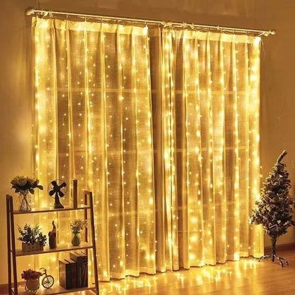 Merry Glow Christmas Curtain Lights