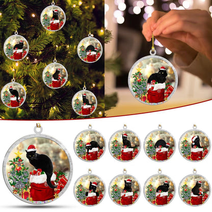 🎅Christmas sale 45% off🐈Christmas Black Cat Ornament🎄