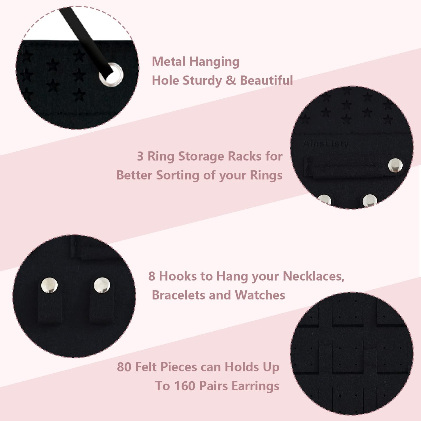 🔥 Felt Hanging Jewelry Organizer