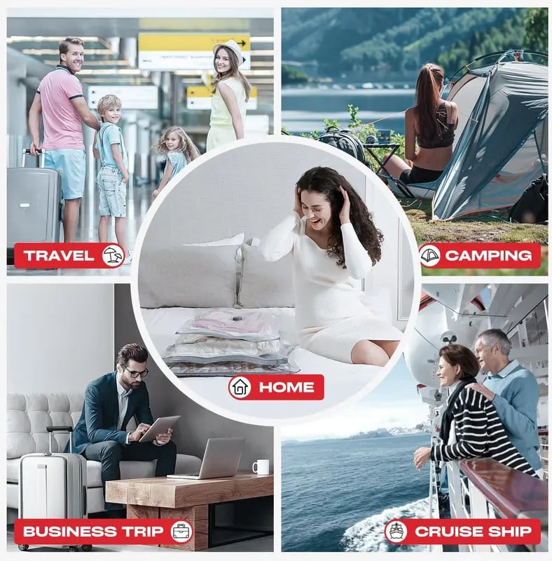 🔥 X7 Cordless Travel Vacuum Bag Set