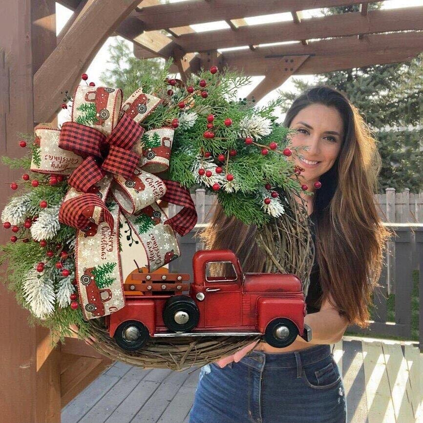 🔥Christmas Flash Sale - 40% OFF--Christmas Red Truck Wreath