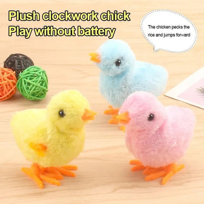 Cute Wind Up Chick Plush Animals Toy