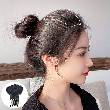 Black Puff Hair Head Cushion Hair Volume Clips