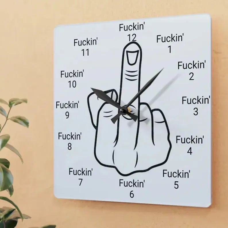 The Last Day 40% OFF🔥Middle finger Wall Clock
