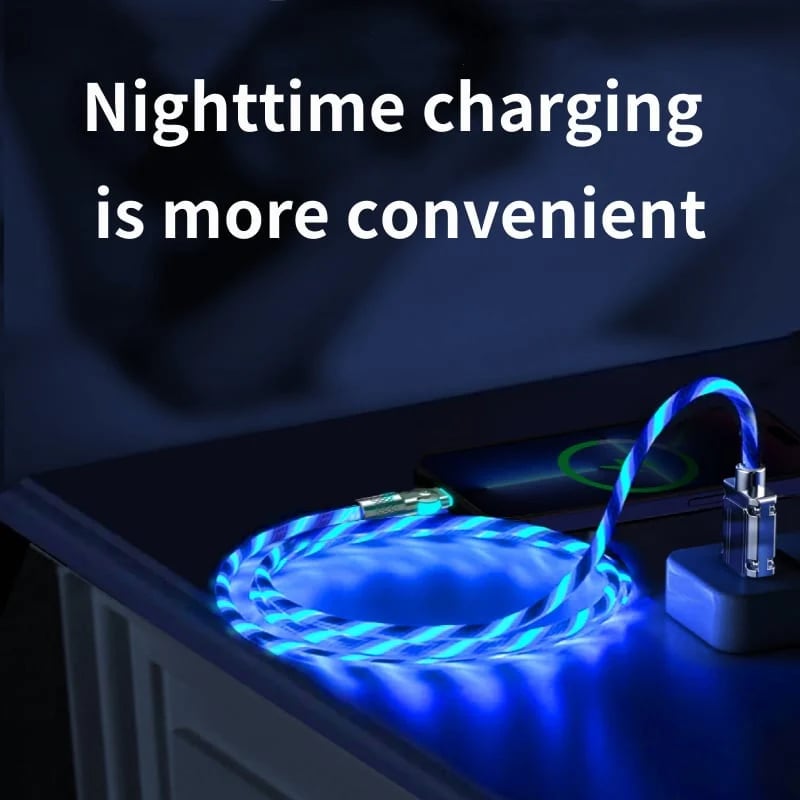 📱LAST DAY 40% OFF⚡180° rotating fast charging cable with light