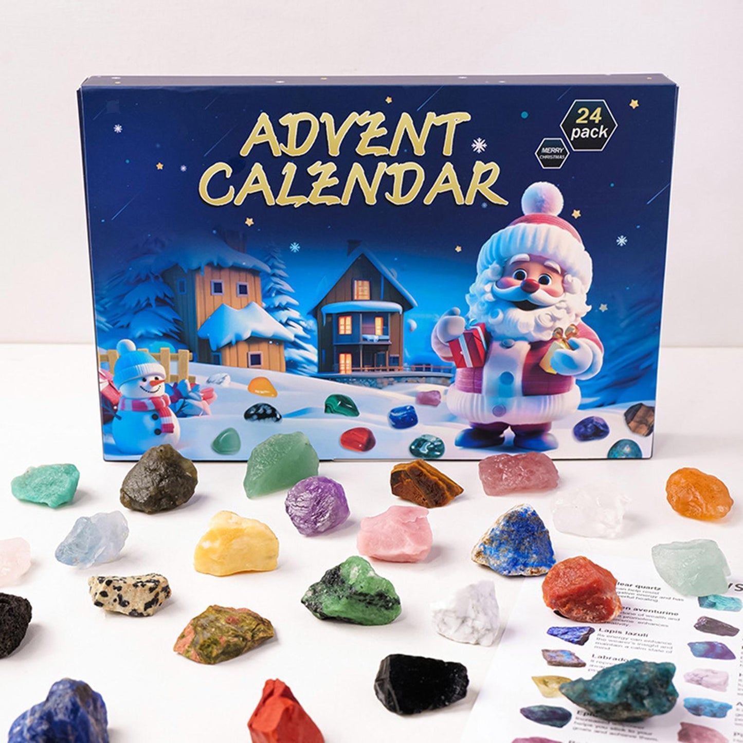🎅2024 Natural Crystal Christmas Countdown Gift Box🔥40% OFF
