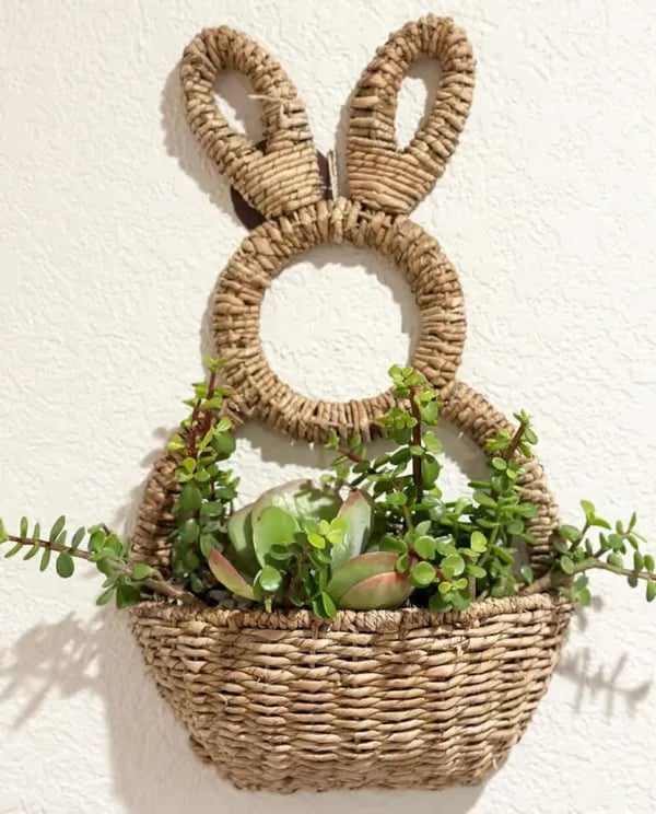 🔥Easter Sale 49% OFF - Bunny Basket Hanging Wall Pocket Spring Decor