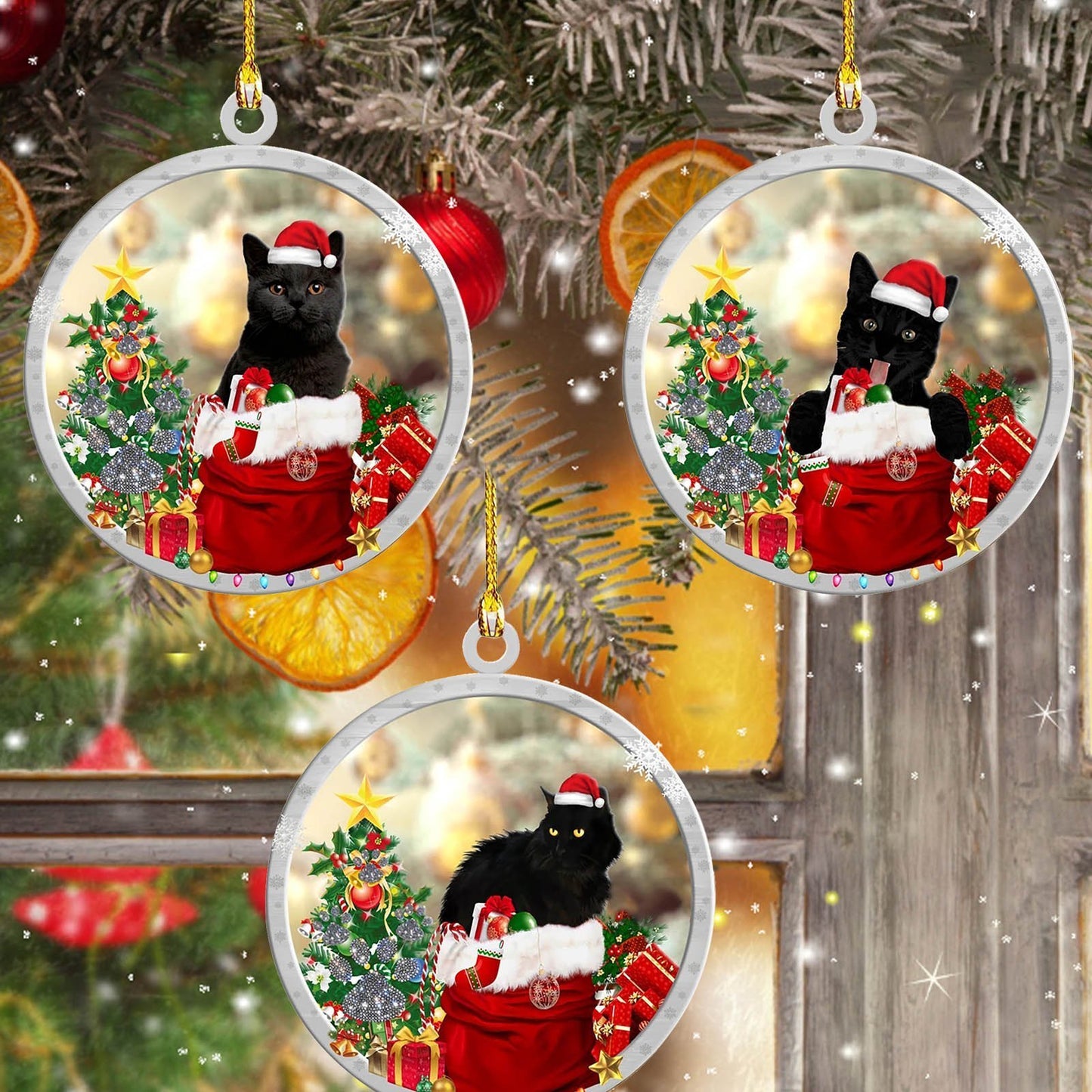 🎅Christmas sale 45% off🐈Christmas Black Cat Ornament🎄