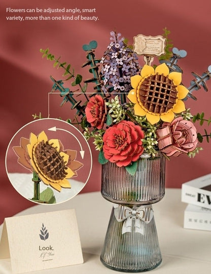 Wooden Flower Building Toy Botanical Collection