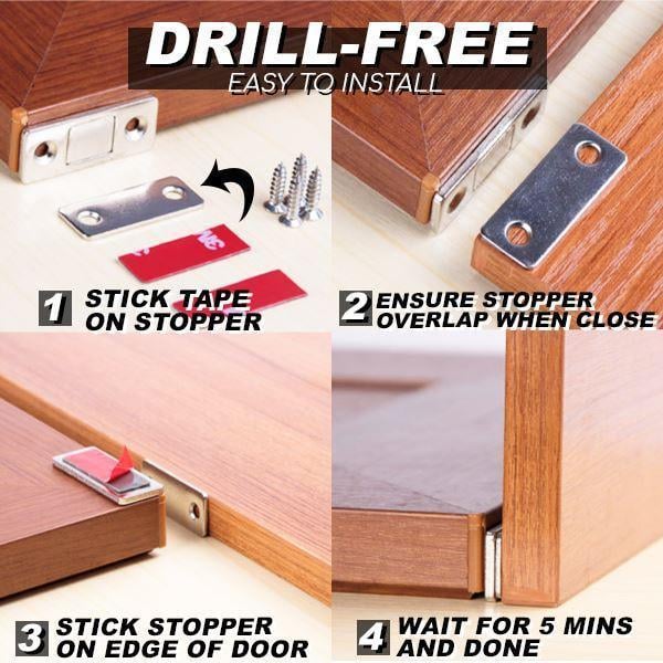 🚪🚪Magnetic Ultra-thin & Strong Cabinet Door Stopper (Set of 5)